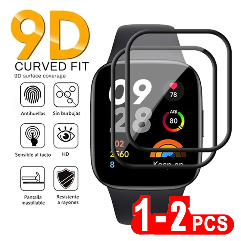 Smartwatch Screen Film - 2 Pcs Tempered Glass for Redmi