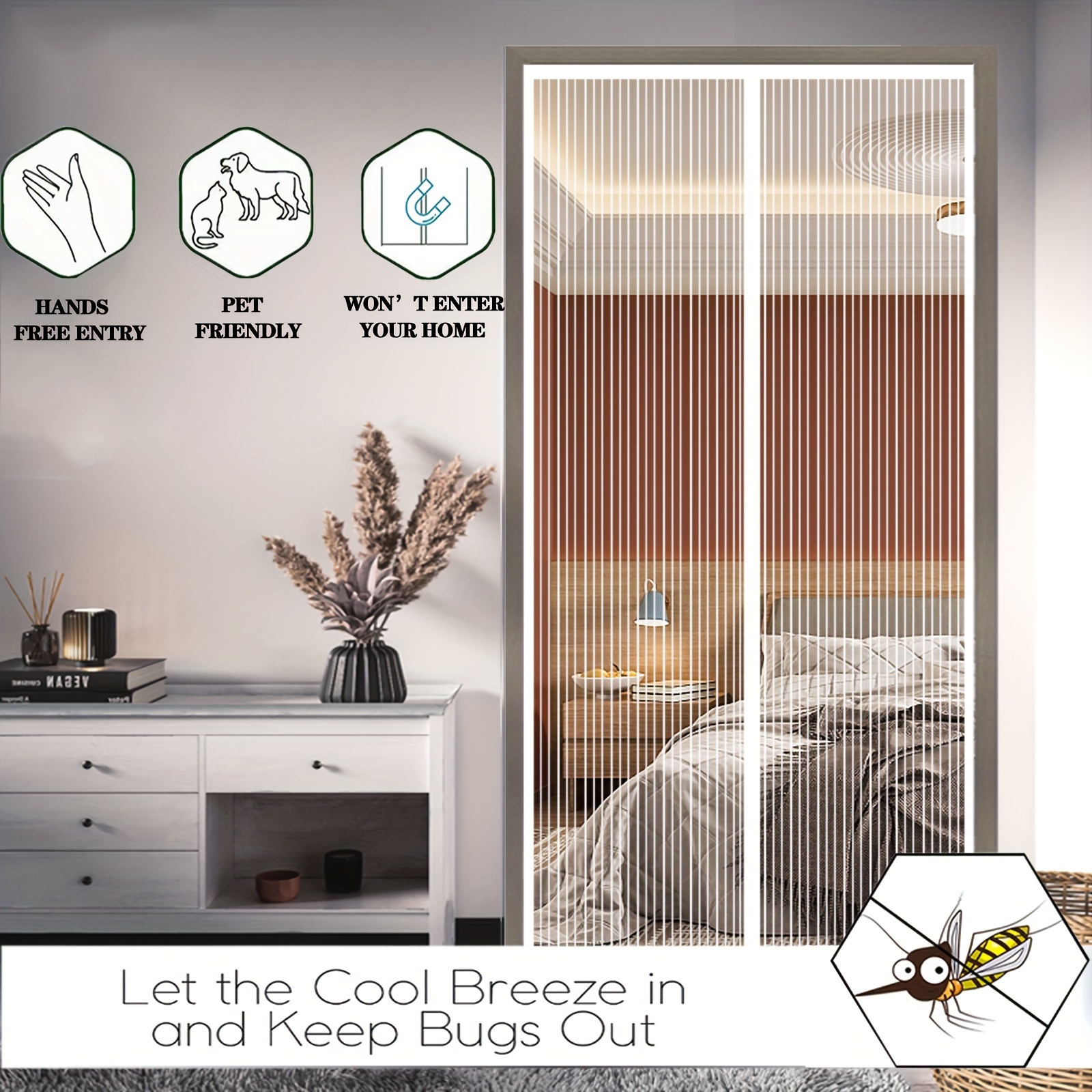 Auto-Close Magnetic Mosquito D - Privacy Screen Protector reseña y precio