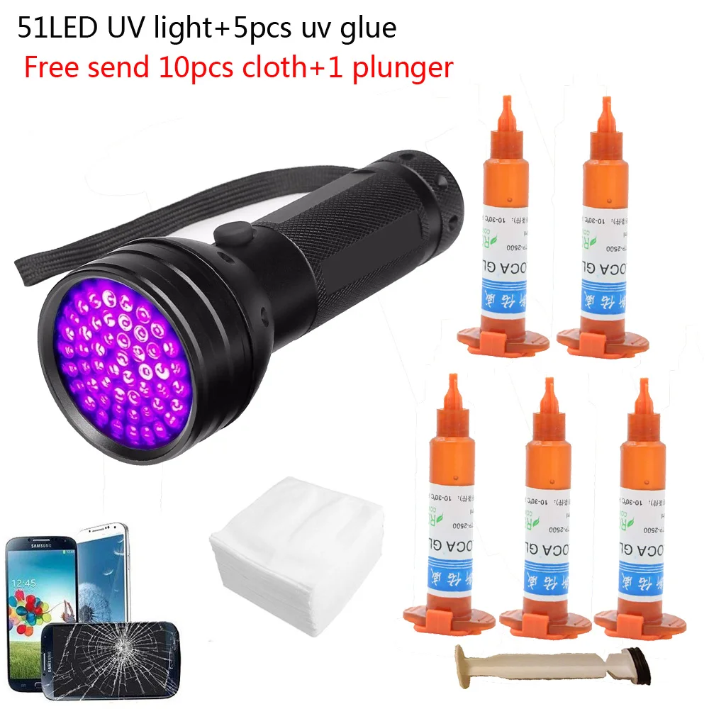 51 led UV light 5pcs/lot 5g TP - Liquid Uv Glue Kit reseña y precio