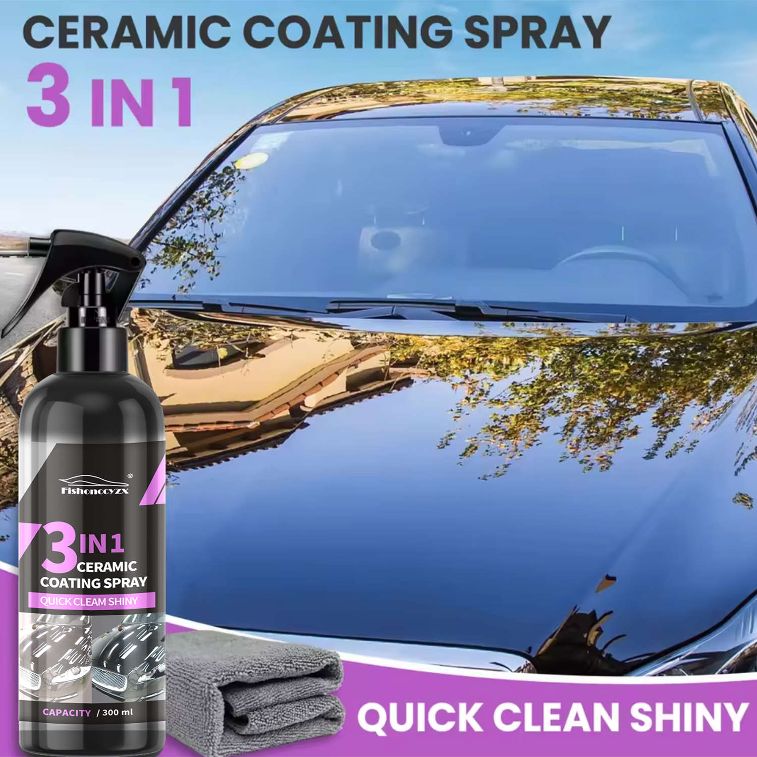 3 in 1 Car Ceramic Liquid Coat - Nano Liquid Coating reseña y precio