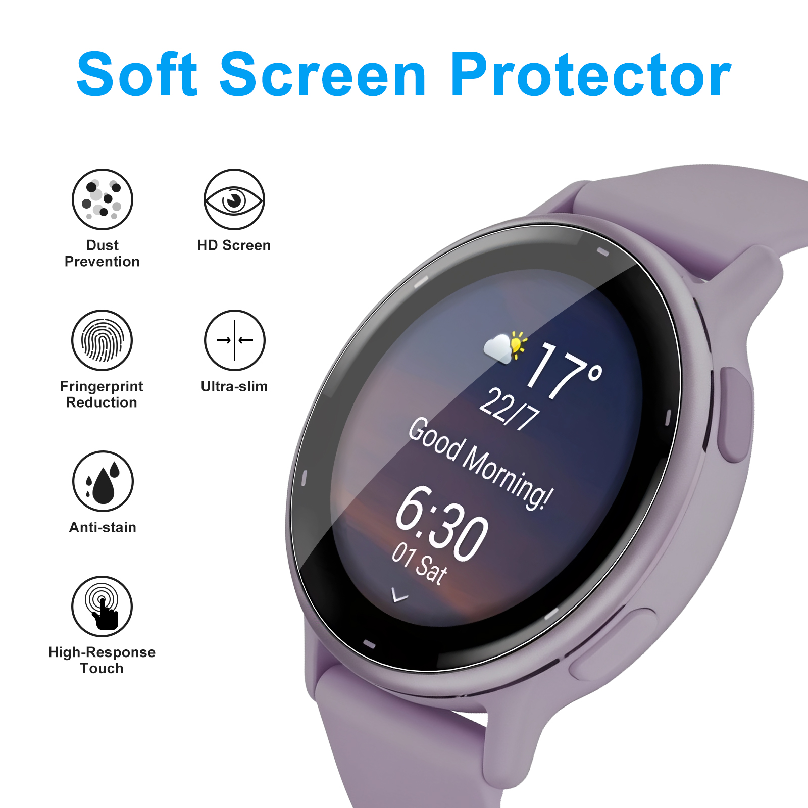 Soft Clear Protective Film For - Smartwatch Screen Film reseña y precio