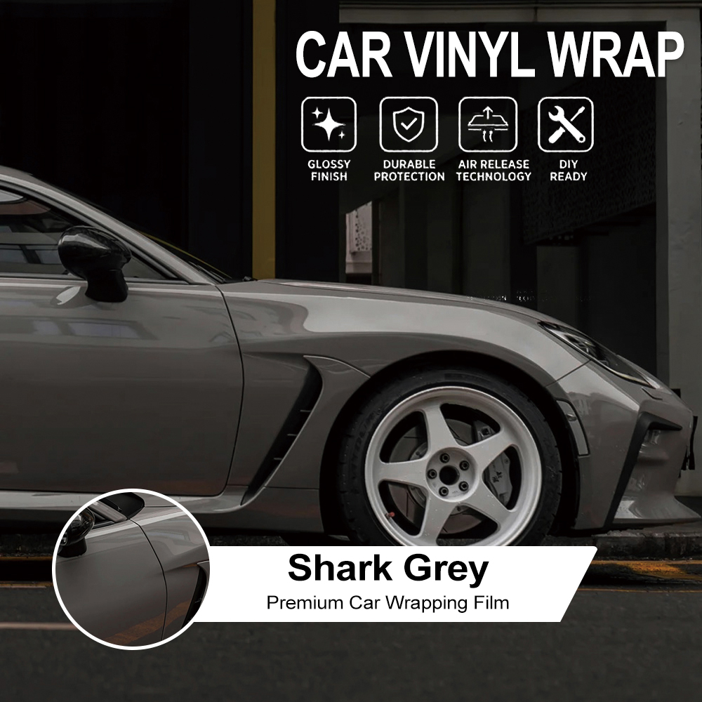 Premium Shark Grey Car Vinyl W - Air Bubble Remover reseña y precio