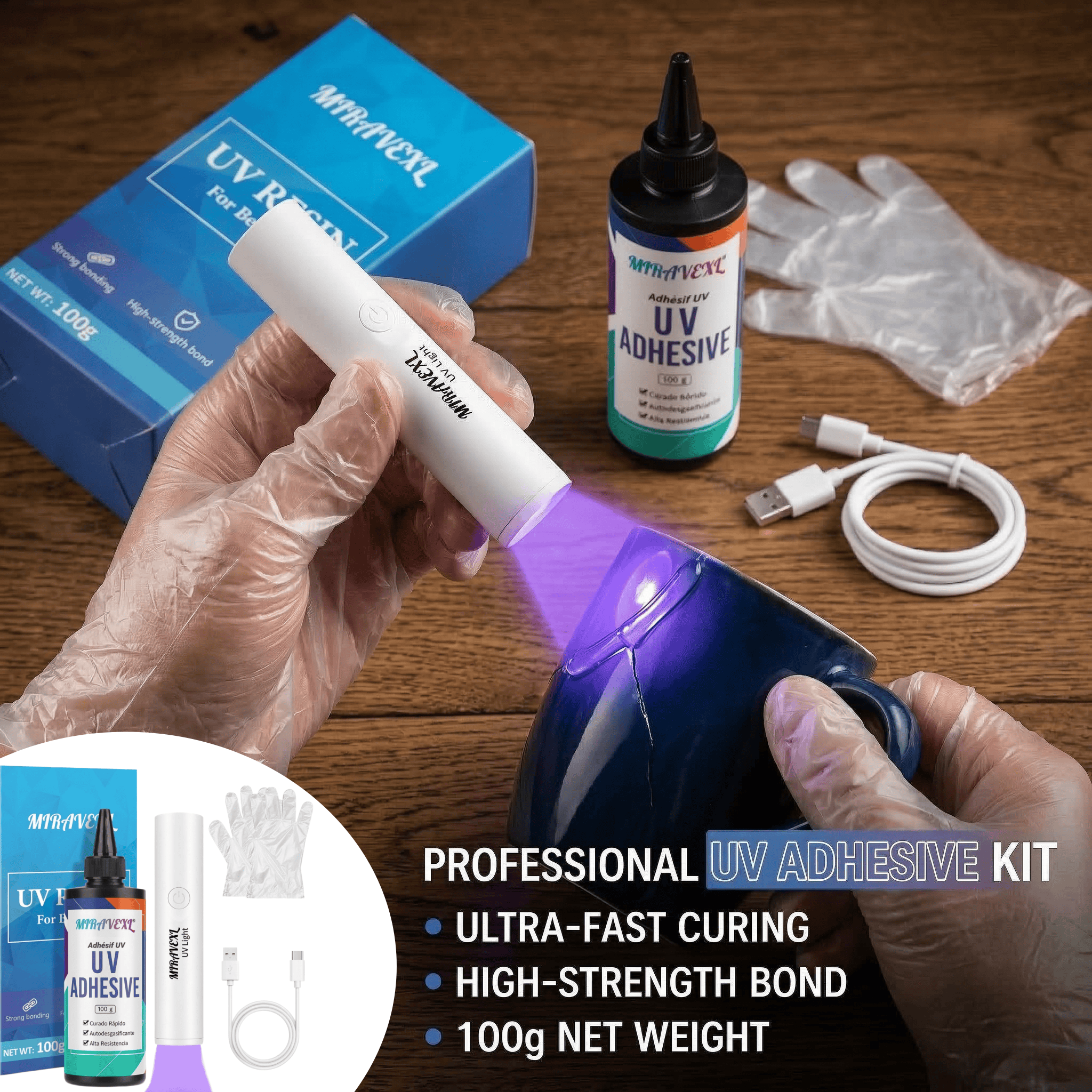 Upgraded UV Resin Kit with USB - Liquid Uv Glue Kit reseña y precio