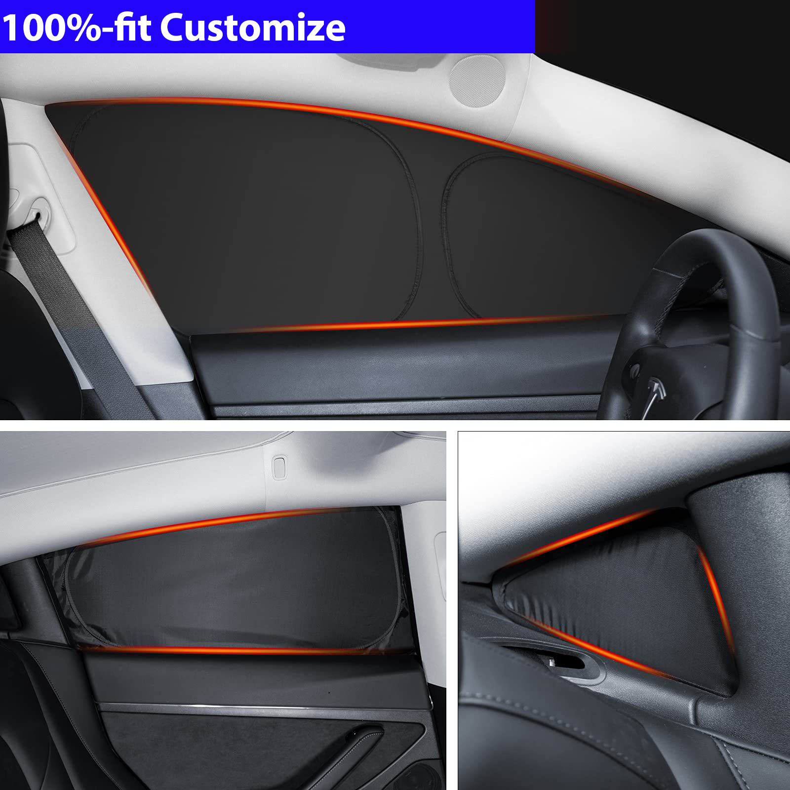Car Sunshade for Tesla Model 3 - Privacy Screen Protector reseña y precio