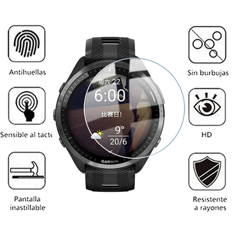 Tempered Glass For Garmin Fore - Tempered Glass Screen 9H reseña y precio