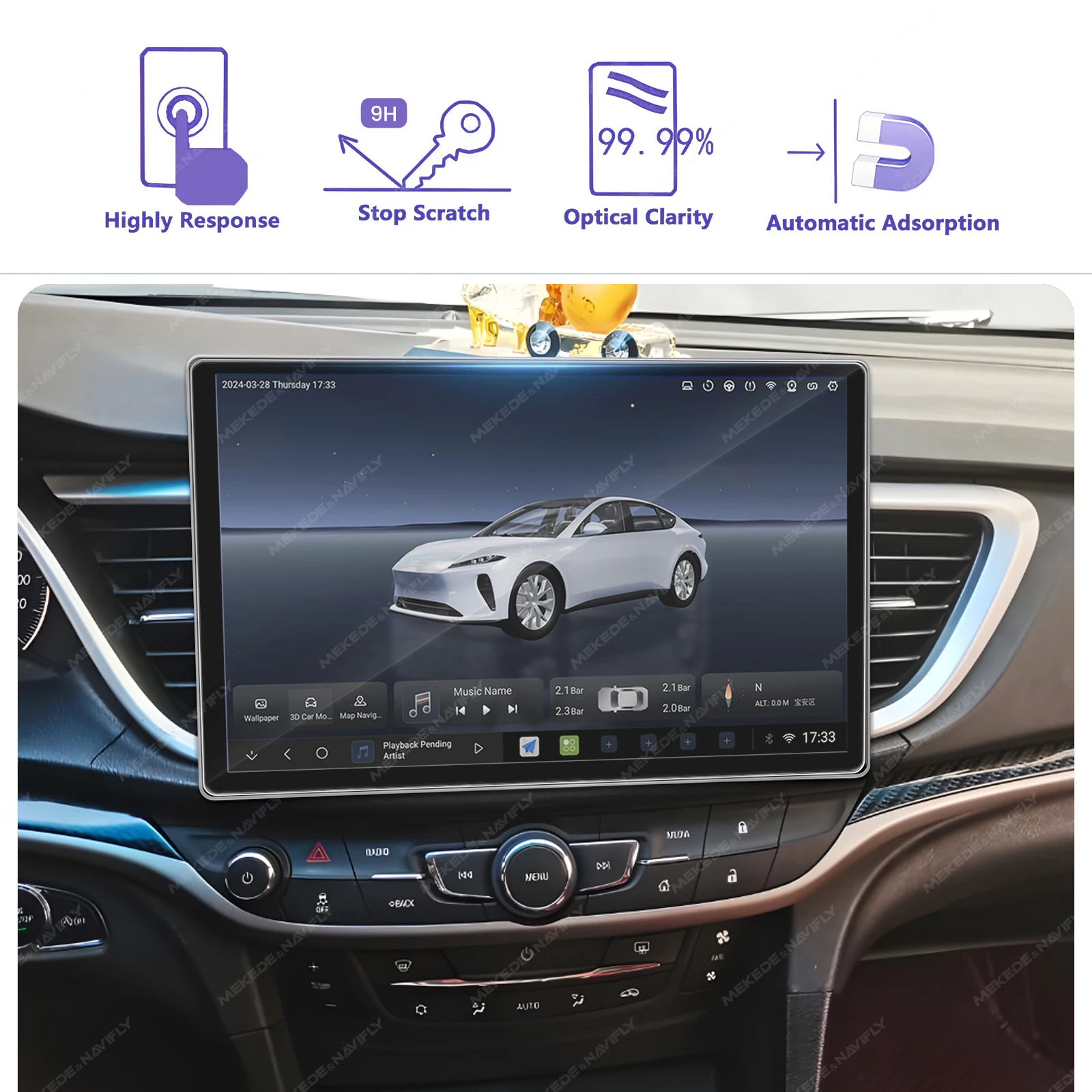 For 11.5 13 Inch Radio Tempere - Glass Protector Auto reseña y precio