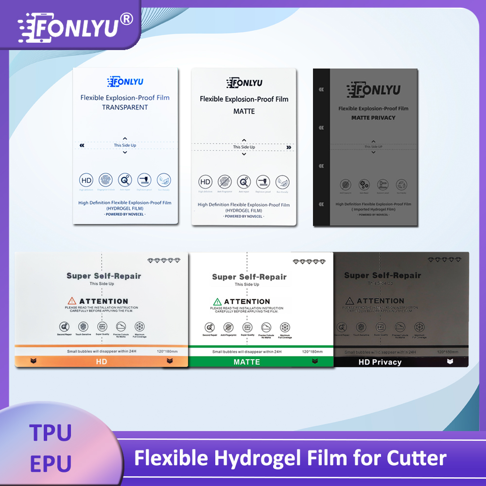 FONLYU 50pc Universal HD Matte - Screen Protector Cutter reseña y precio