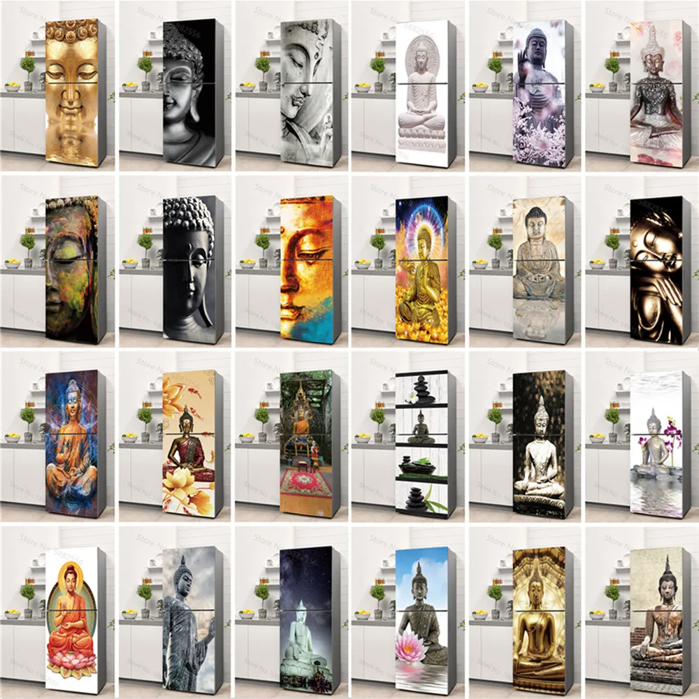Buddha Art Vinyl Fridge Sticke - Full Cover Adhesive reseña y precio