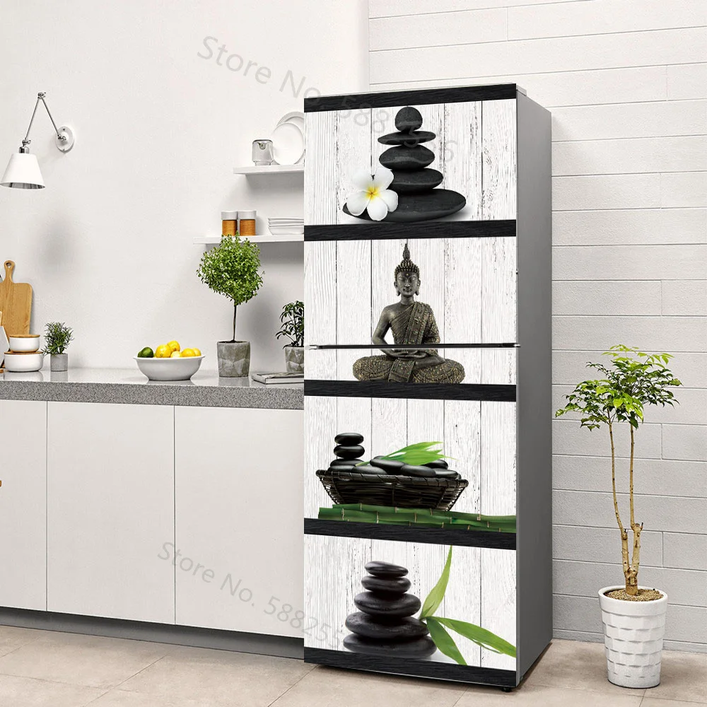 Buddha Art Vinyl Fridge Sticke - Full Cover Adhesive reseña y precio