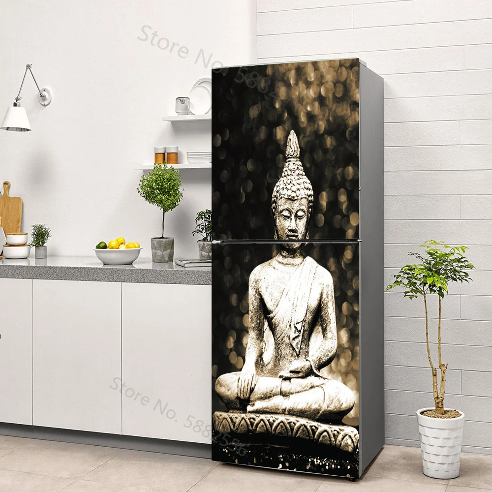 Buddha Art Vinyl Fridge Sticke - Full Cover Adhesive reseña y precio