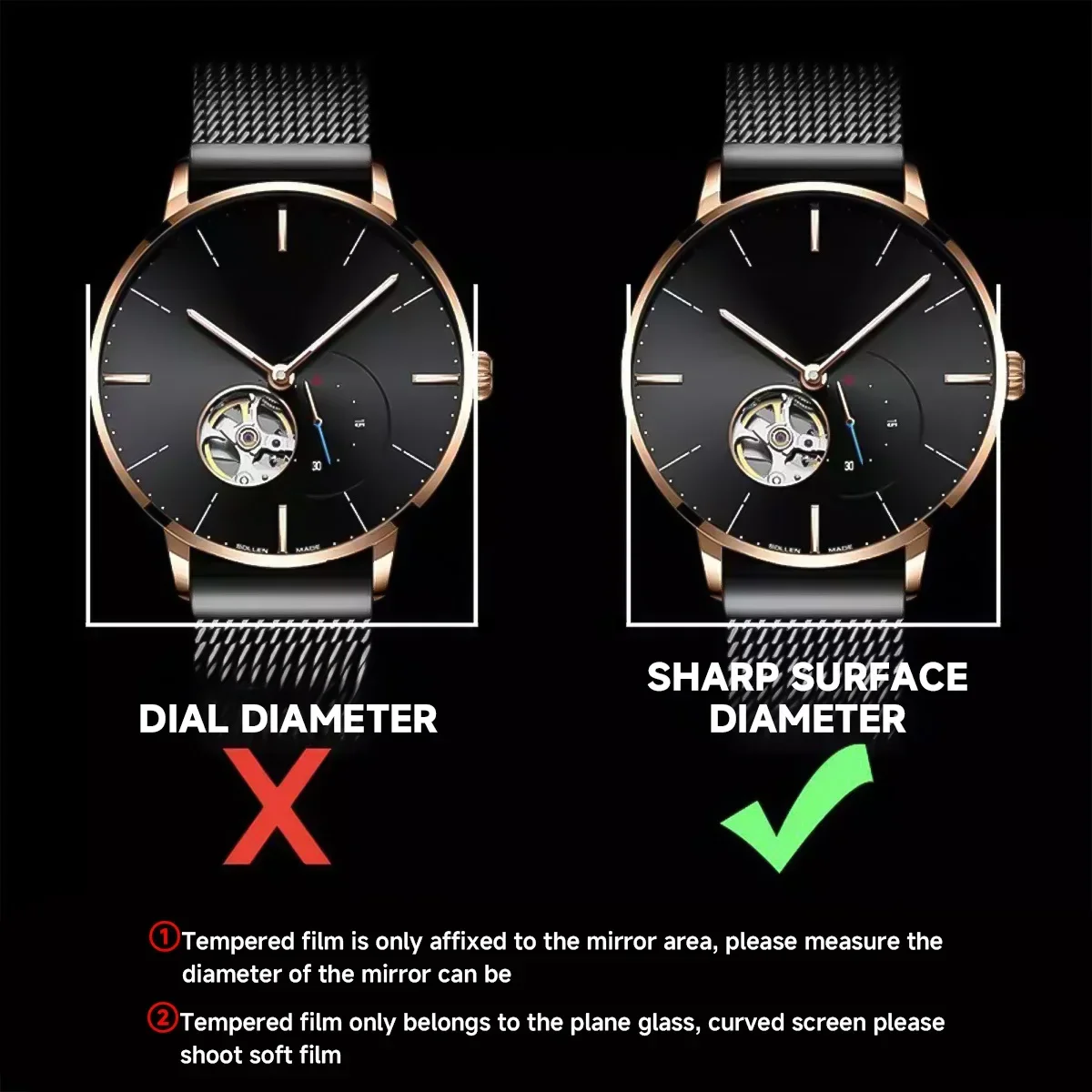26-46mm Universal Tempered Gla - Smartwatch Screen Film reseña y precio
