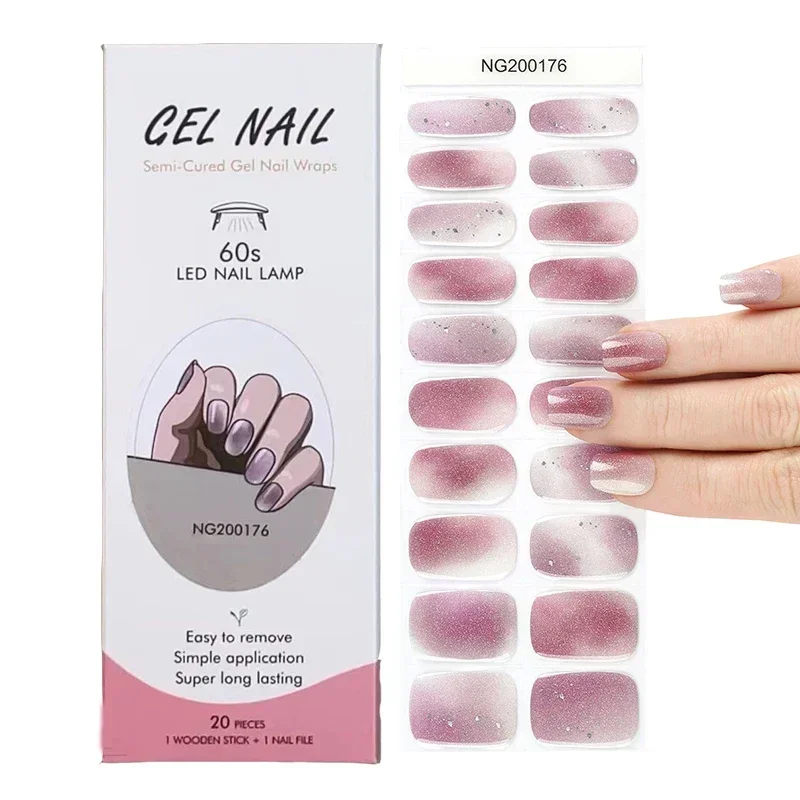 Semi-Cured Gel Nail Strips Pat - Full Cover Adhesive reseña y precio