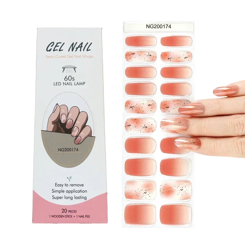 Semi-Cured Gel Nail Strips Pat - Full Cover Adhesive reseña y precio