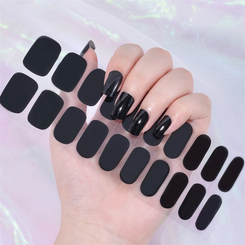 16/18/20Tips Gel Nail Stcikers - Full Cover Adhesive reseña y precio