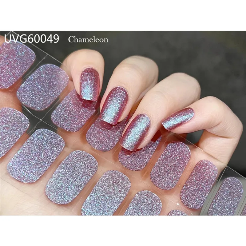 16/18/20Tips Gel Nail Stcikers - Full Cover Adhesive reseña y precio