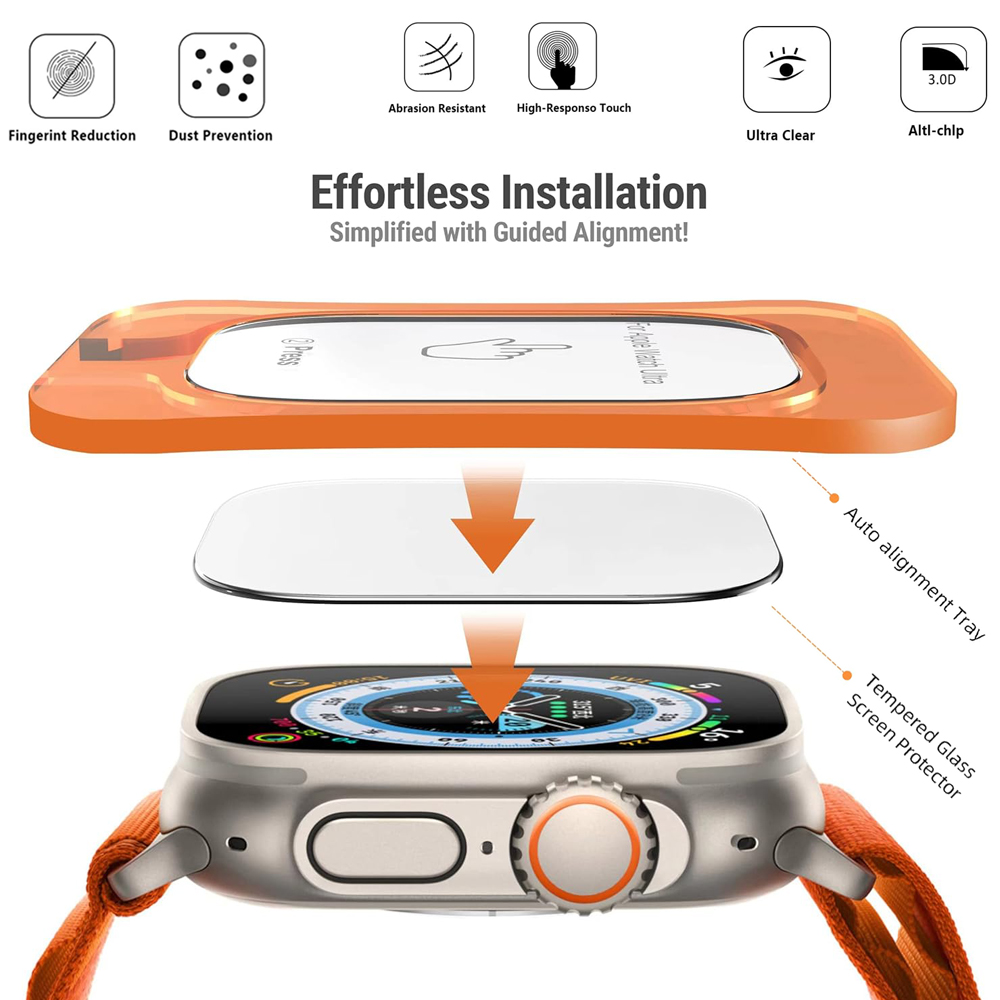 Tempered Glass For Apple Watch - Screen Alignment Tool reseña y precio