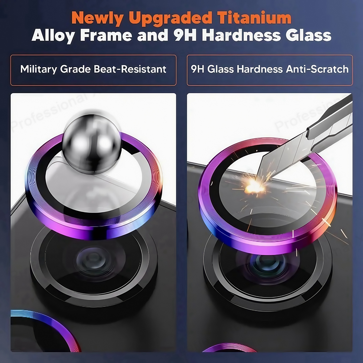 New Camera Metal Ring Protecto - Tempered Glass Screen 9H reseña y precio