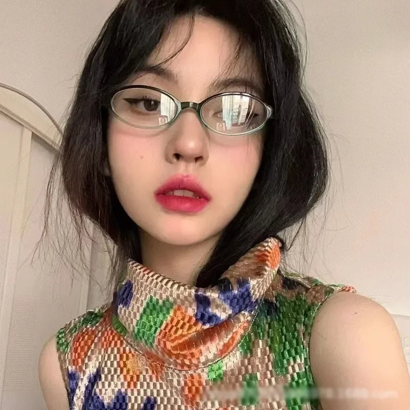 Retro Oval Glasses Women Girls - Anti Blue Light Film reseña y precio