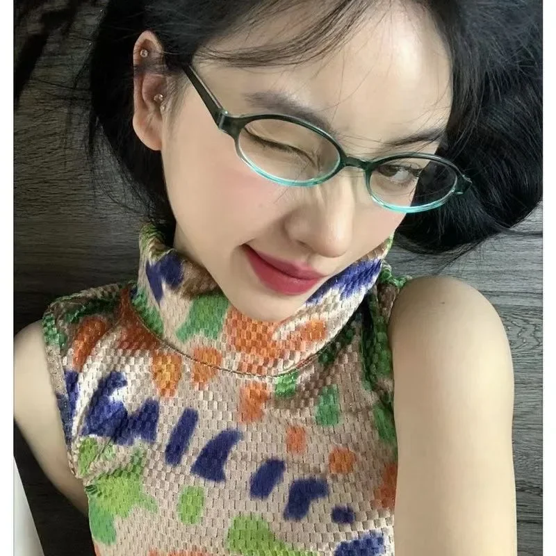 Retro Oval Glasses Women Girls - Anti Blue Light Film reseña y precio