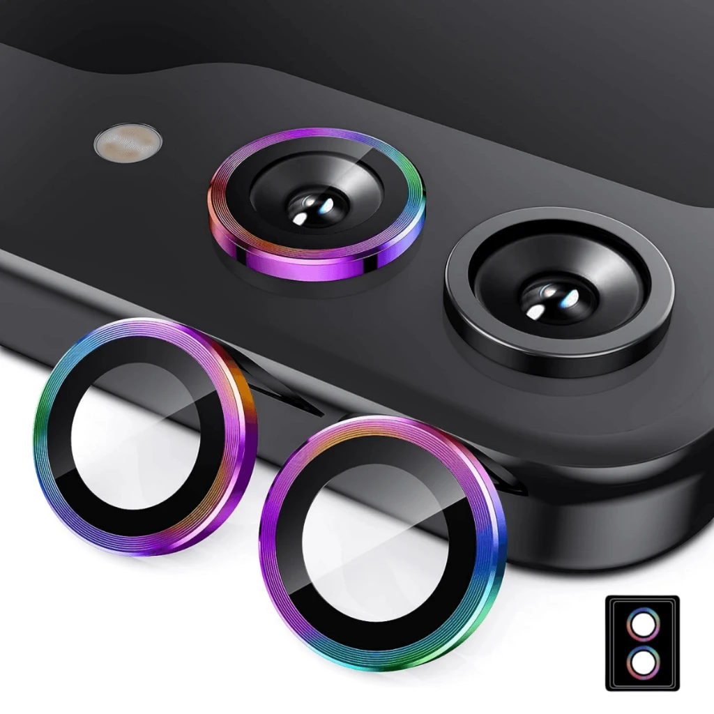 Metal Camera Lens Protector Fo - Tempered Glass Screen 9H reseña y precio